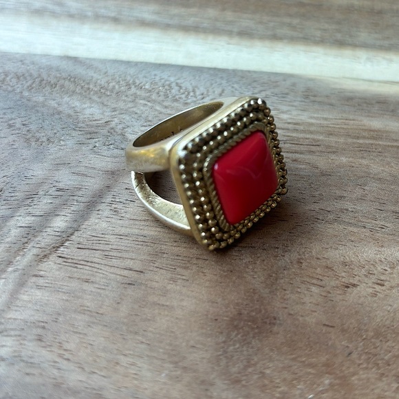 Lia Sophia Jewelry - Lia Sophia Gold Toned and Coral Ring